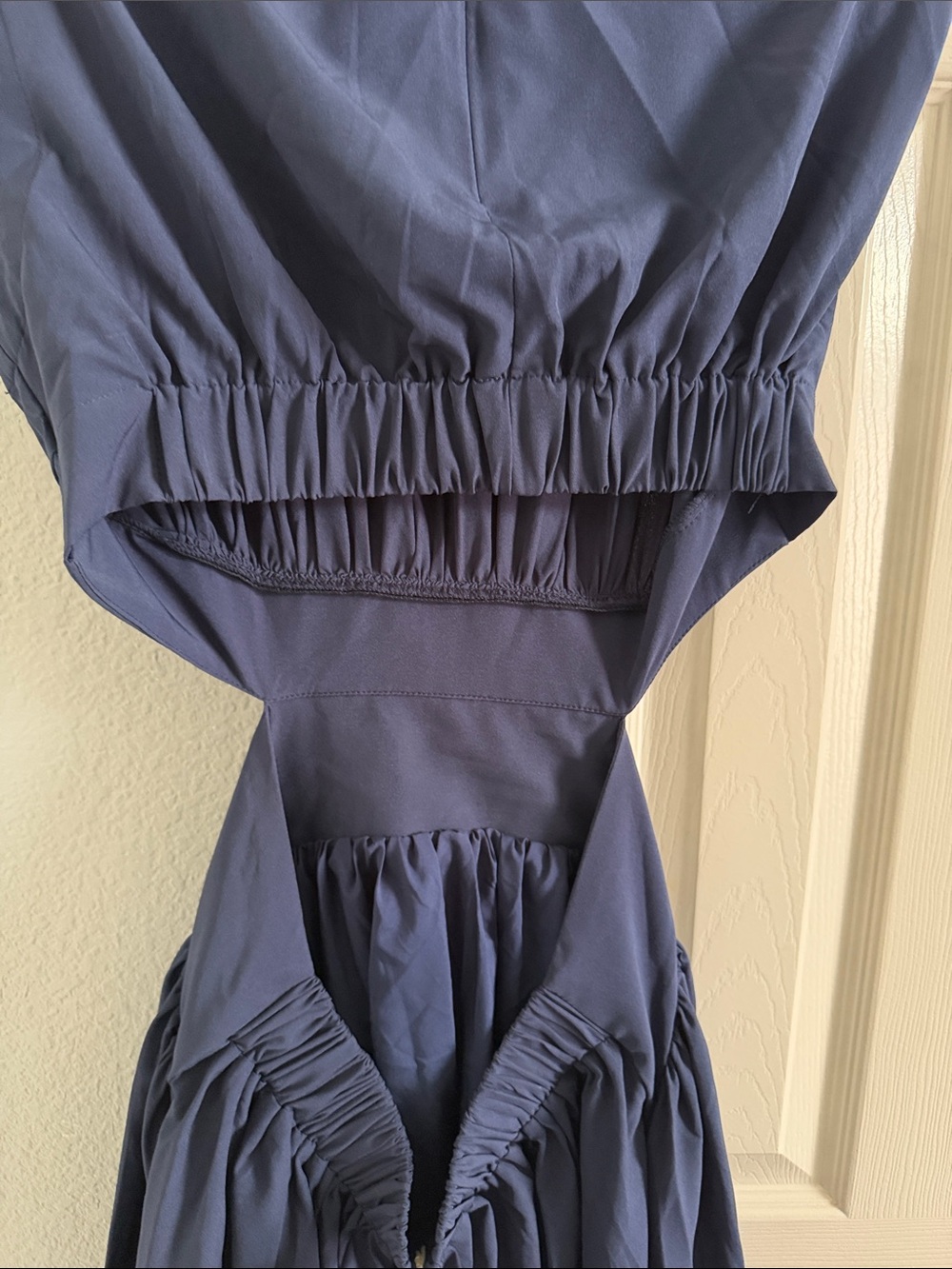 Commense Navy Maxi Dress with Pleated Bodice - Picture 4 of 7